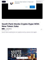South Park Mocks Crypto Hype With New Token Joke - U.Today