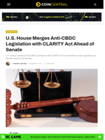 U.S. House Merges Anti-CBDC Legislation with CLARITY Act Ahead of Senate - CoinCentral