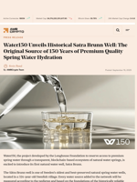 Water150 Unveils Historical Satra Brunn Well: The Original Source of 150 Years of Premium Quality Spring Water Hydration - AMBCrypto