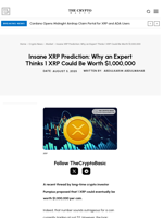 Insane XRP Prediction: Why an Expert Thinks 1 XRP Could Be Worth $1,000,000