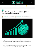 Top 5 Catalysts Behind XRP’s $5 Price Prediction for Q4 2025 - Crypto News Flash