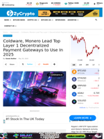 Coldware, Monero Lead Top Layer 1 Decentralized Payment Gateways to Use In 2025