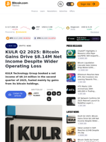 KULR Q2 2025: Bitcoin Gains Drive $8.14M Net Income Despite Wider Operating Loss – Crypto News Bitcoin News