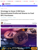 Strategy to Issue 3.5M Euro-Denominated Credit to Fuel BTC Buys