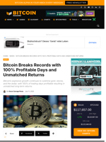 Bitcoin Breaks Records With 100% Profitable Days And Unmatched Returns