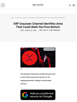 XRP Gaussian Channel Identifies Area That Could Mark the Price Bottom