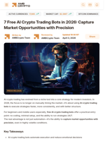 7 Free AI Crypto Trading Bots in 2026: Capture Market Opportunities with Precision - AMBCrypto