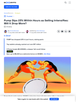 PUMP Price Crashes 23%; Are Big Sellers Just Getting Started?