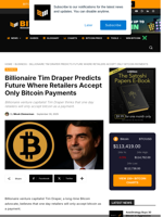 Billionaire Tim Draper Thinks Retailers Will Only Accept Bitcoin