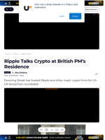 Ripple Talks Crypto at British PM’s Residence - U.Today