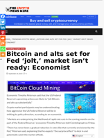 Bitcoin and alts set for Fed ‘jolt,’ market isn’t ready: Economist - The Crypto News Wire