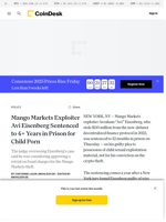 Mango Markets Exploiter Avi Eisenberg Sentenced to 4+ Years in Prison for Child Porn