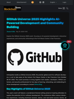 GitHub Universe 2025 Highlights AI-Powered Development and Community Building - Blockchain.News