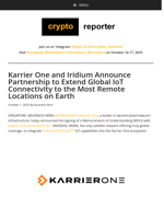 Karrier One and Iridium Announce Partnership to Extend Global IoT Connectivity to the Most Remote Locations on Earth
