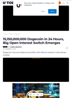 15,150,000,000 Dogecoin in 24 Hours, Big Open Interest Switch Emerges - U.Today