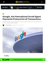 Google, Ant International Unveil Agent Payments Protocol for AI Transactions - CoinCentral