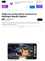 Shiba Inu at Key Price Juncture as Bollinger Bands Tighten - U.Today