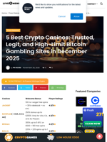 5 Best Crypto Casinos: Trusted, Legit, and High-Limit Bitcoin Gambling Sites in December 2025 | Live Bitcoin News