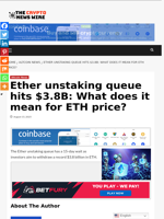 Ether unstaking queue hits $3.8B: What does it mean for ETH price? - The Crypto News Wire