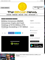 BitMine Immersion (BMNR) Announces Crypto and Cash Holdings of $10.8 Billion, ETH Holdings Exceeding 2.151 Million