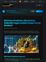 BTC Price Prediction: Bitcoin Eyes $138,000 Target as Bulls Prepare for Q4 Breakout - Blockchain.News