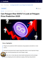 Can Polygon Rise 500%? A Look at Polygon Price Prediction 2025