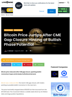 Bitcoin Price Jumps After CME Gap Closure Hinting at Bullish Phase Potential | Live Bitcoin News