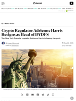 Crypto Regulator Adrienne Harris Resigns as Head of DYDFS - Decrypt
