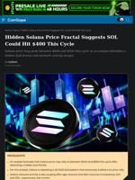 Hidden Solana Price Fractal Suggests SOL Could Hit $400 This Cycle