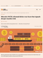 Bitcoin’s $67K rebound defies war fears but signals deeper market risk - AMBCrypto