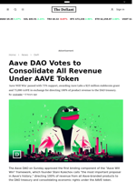 Aave DAO Votes to Consolidate All Revenue Under AAVE Token - 