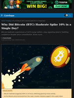 Why Did Bitcoin (BTC) Hashrate Spike 10% in a Single Day?