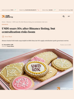 USD1 soars 10x after Binance listing, but centralization risks loom - AMBCrypto