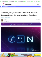 Filecoin, FET, NEAR Lead Gains as Market Fear Holds