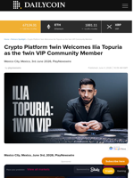 Crypto Platform 1win Welcomes Ilia Topuria as the 1win VIP Community Member - DailyCoin