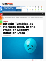 Bitcoin Tumbles as Markets Reel, in the Wake of Gloomy Inflation Data - The Crypto News Wire