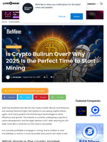 Is Crypto Bullrun Over? Why 2025 Is the Perfect Time to Start Mining | Live Bitcoin News