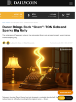 Durov Brings Back “Gram”: TON Rebrand Sparks Big Rally - DailyCoin