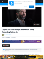 Crypto And The Trumps: The Untold Story, According To Don Jr.