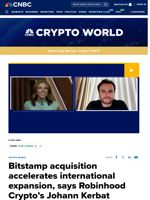 Bitstamp acquisition accelerates international expansion, says Robinhood Crypto's Johann Kerbat