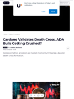 Cardano Validates Death Cross, ADA Bulls Getting Crushed? - U.Today