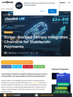 Stripe-Backed Tempo Integrates Chainlink for Stablecoin Payments | Live Bitcoin News
