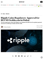 Ripple Gains Regulatory Approval for RLUSD Stablecoin in Dubai - Decrypt
