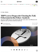 XRP Leaves Dogecoin Chasing Its Tail, Ethereum in the Ether: Analysis - Decrypt