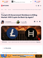 Trump's Shutdown Tanks Markets: Can Crypto go Up Again?