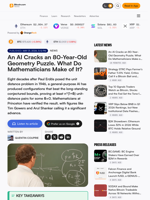An AI Cracks an 80-Year-Old Geometry Puzzle. What Do Mathematicians Make of It? – Bitcoin News