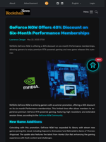 GeForce NOW Offers 40% Discount on Six-Month Performance Memberships - Blockchain.News