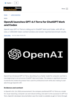 OpenAI launches GPT-6.1 Terra for ChatGPT Work and Codex - Blockchain.News