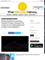 McKay Brothers Launches Fastest Private Transport for Crypto & FX Trading Between London and Singapore