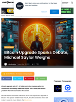 Bitcoin Upgrade Sparks Debate, Michael Saylor Weighs | Live Bitcoin News